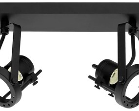 Faretto decorativo senza fonte luminosa TECHNIC NERO OPACO in alluminio nero GU10 42W INSPIRE 4 luci