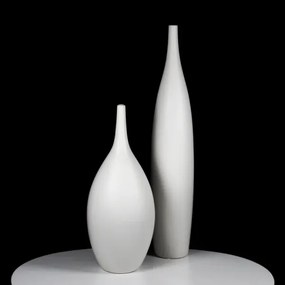 Vaso in ceramica bianco H 70 cm