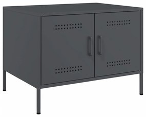 Tavolino Da Salotto Antracite 68x50x50,5 Cm İn Acciaio /