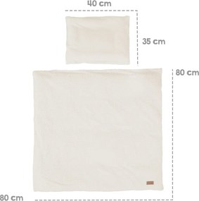 Set copripiumino e federa da bambini color crema per culla 80x80 cm Seashells – Roba