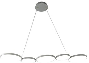 Lampadario LED a sospensione con filo OLYMPIA 5xLED/10W/230V grigio