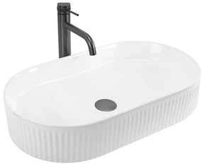 REA-U6526 - Lavabo da appoggio VANDA 34x60 cm ceramica/bianco lucido