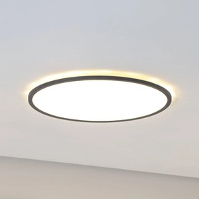 Pannello LED Aqua, Ø 50 cm, nero, metallo/plastica, CCT dimmerabile Aqua TK Lighting,, Nero, Bagno, Metallo, Moderno, Pannello LED