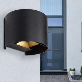 Applique Esterno Moderna Finn Alluminio Nero 1 Luce G9 Ip54