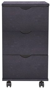 Cassettiera 33x45x60 cm nero