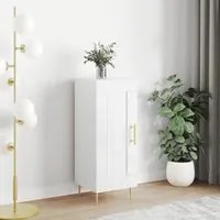 Credenza Bianco Lucido 34,5x34x90 cm in Legno Multistrato 830430