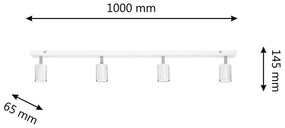 Faretto LED TUNE 4xGU10/4,8W/230V cromo opaco/bianco