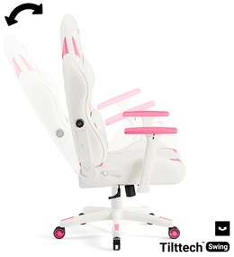 Sedia da gaming Diablo X-Ray 2.0 Small:  Bianco e Rosa
