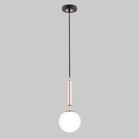 Alfa Lampada a sospensione Volda Picolo a 1 luce nero/oro/bianco 15cm