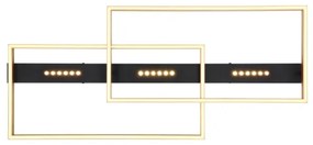 Globo 48461-54 - Plafoniera LED LUFFY LED/54W/230V nero/oro