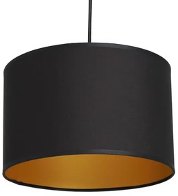 Lampadario su corda ARDEN 3xE27/60W/230V nero/dorato