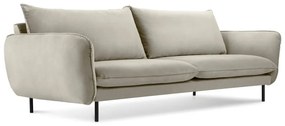 Divano in velluto beige, 230 cm Vienna - Cosmopolitan Design