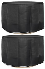 Coperture Mobili Da Giardino 2pz 6 Occhielli Ø125x75 Cm Rotonde /