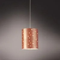 Sospensione Moderna A 1 Luce Pois Xl In Polilux Bicolor Rame Made In Italy