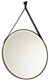 Specchio da bagno moderno nero con LED e dimmer touch - Pien