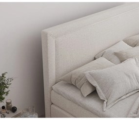Letto boxspring beige con contenitore 140x200 cm Lavenda – Maison de Rêve