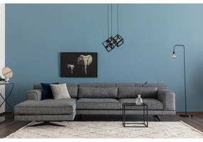 Divano angolare grigio scuro, angolo sinistro Jivago - Artie