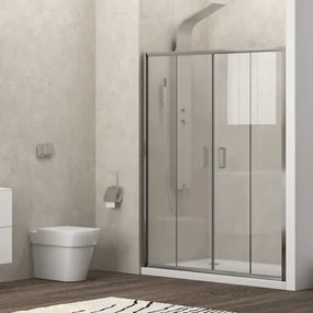 Kamalu - Nicchia doccia 170cm doppio scorrevole altezza 180cm | KAM-KNF6000