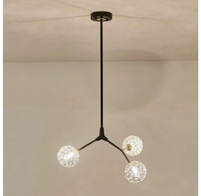 Lampadario a sospensione con supporto rigido 3xG9/15W/230V grigio