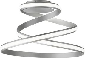 Plafoniera moderna VUELTA a LED D55 cm in metallo verniciato Silver