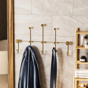 Attaccapanni da parete color oro in metallo Dama - Kalune Design