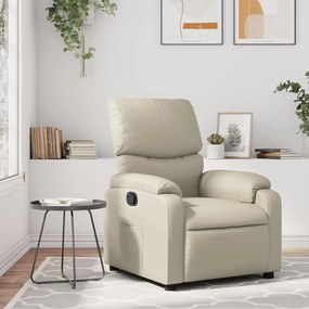 Poltrona Reclinabile Crema İn Similpelle /