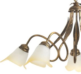 ONLI - Lampadario a sospensione con catena DOPPIO GIRO 5xE14/6W/230V bronzo