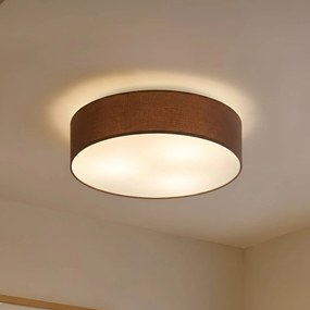 Plafoniera soffitto Sebatin Lindby, dimmerabile, Marrone / Ruggine, Camera da letto, Tessuto / Stoffa / Seta, Moderno, Plafoniera