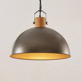 Lindby lampada a sospensione Holgar, 1 luce, legno, metallo, verde, E27