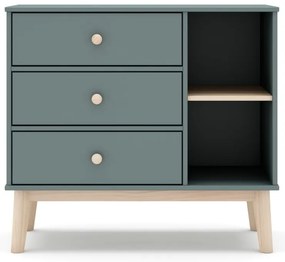 Cassettiera per bambini verde polveroso 90x81x40 cm Esteban – Marckeric