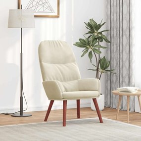 Sedia Relax Bianco Crema Velluto /