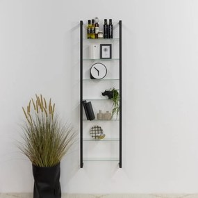 Mensola nera in metallo con ripiani multipli 46 cm Cubic – Spinder Design