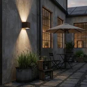 Ideal Lux - Applique a LED da esterno ATOM LED/12W/230V IP54 marrone