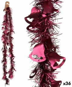 Ghirlanda di Natale Tinsel Cappe Fucsia Plastica 12 x 12 x 200 cm (36 Unità)