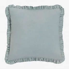 Cuscino Quadrato In Cotone (40x40 Cm) Arassu Grigio Azzurrognolo Chiaro - Sklum