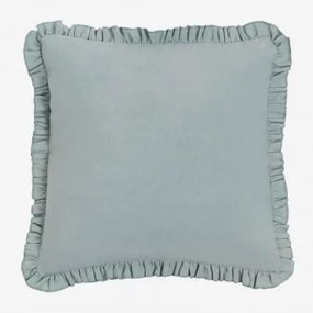 Cuscino quadrato in cotone (40x40 cm) Arassu Grigio azzurrognolo - Sklum