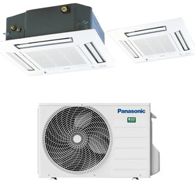 Condizionatore a muro monosplit PANASONIC CASSETTA 60X60 12000BTU 12000 BTU classe raffreddamento A++, bianco