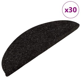 Tappetini Autoadesivi Per Scale 30 Pz Antracite 56x17x3 Cm /