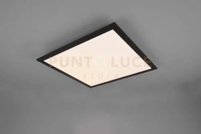 Alpha plafoniera led 18w 2300lm, 3000kquadrata bordo nero 45x45cm