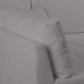 Divano angolare grigio scuro in tessuto bouclé (angolo sinistro) Ariella - Ropez