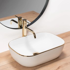 Lavabo da appoggio Rea Belinda Gold Edge