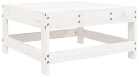 Set salotto da giardino 4 pz bianco in legno massello di pino
