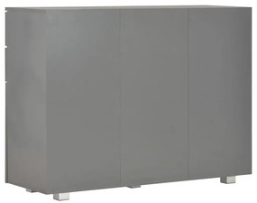 Credenza grigio lucido 107x35x80,5 cm