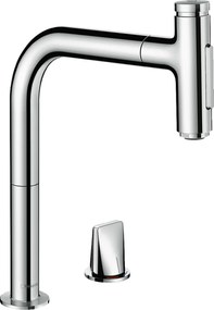 Rubinetteria cucina 2 fori 200 con doccetta estraibile 2jet sBox Cromo hansgrohe Metris Select M71