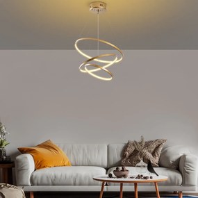 Lampada a sospensione LED in oro ø 50 cm Simit - Opviq lights