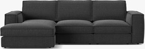 Divano angolare Pola in tessuto strutturato – 284x158x88 cm