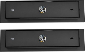 Set di 2 lampade da parete moderne nere regolabili con USB-C incl. LED - Modric