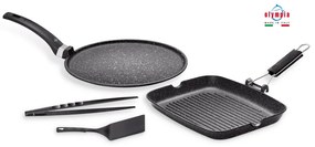 Set 4 pz  Barbeque BBQ - Pentolame Alluminio Antiaderente