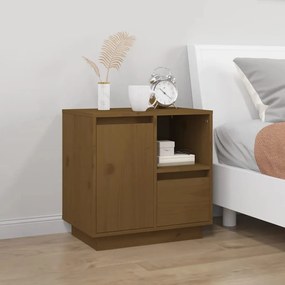 Comodino Ambra 50x34x50 Cm İn Legno Massello Di Pino /