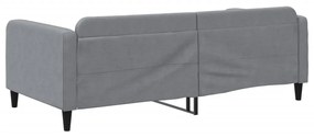 Letto da giorno grigio chiaro 100x200 cm in tessuto